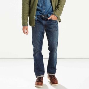 Levi’s 513 Jeans Slim Straight Stretch Mens Medium Blue Wash Mid Rise Denim